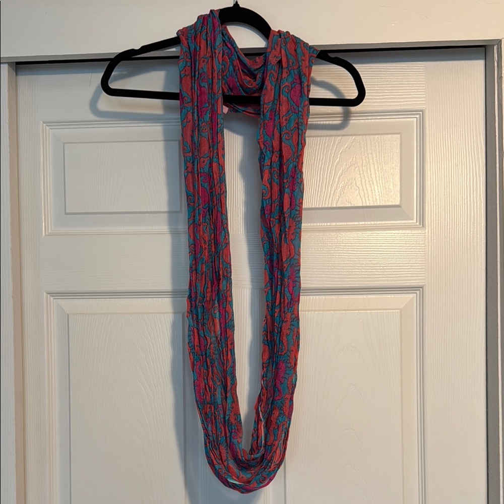 Lilly Pulitzer Pink and Blue Infinity Scarf